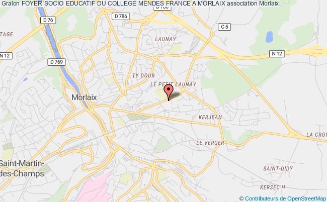 plan association Foyer Socio Educatif Du College Mendes France A Morlaix Morlaix