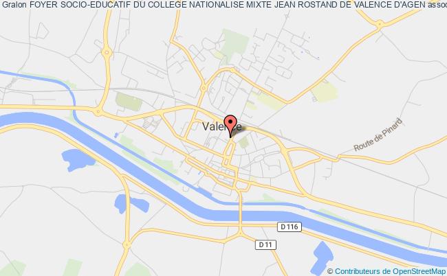 plan association Foyer Socio-educatif Du College Nationalise Mixte Jean Rostand De Valence D'agen Valence