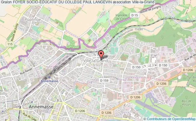 plan association Foyer Socio-educatif Du College Paul Langevin Ville-la-Grand