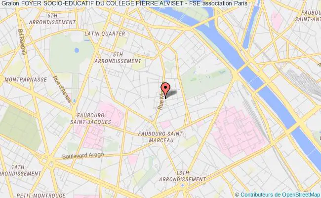 plan association Foyer Socio-educatif Du College Pierre Alviset - Fse Paris