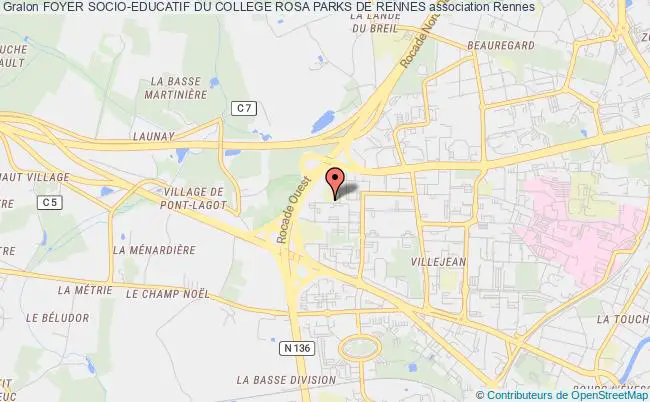 plan association Foyer Socio-educatif Du College Rosa Parks De Rennes Rennes
