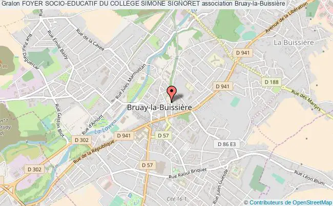 plan association Foyer Socio-educatif Du CollÈge Simone Signoret Bruay-la-Buissière