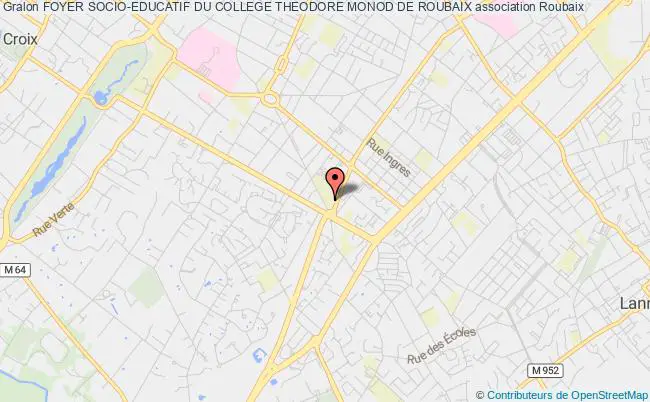 plan association Foyer Socio-educatif Du College Theodore Monod De Roubaix Roubaix