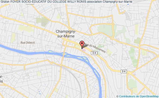 plan association Foyer Socio-Éducatif Du CollÈge Willy Ronis Champigny-sur-Marne