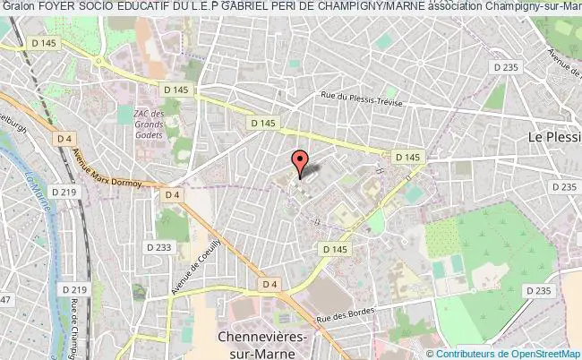 plan association Foyer Socio Educatif Du L.e.p Gabriel Peri De Champigny/marne Champigny-sur-Marne