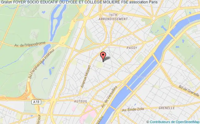 plan association Foyer Socio Educatif Du Lycee Et College Moliere Fse Paris