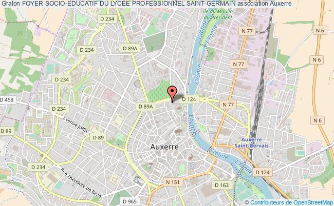 plan association Foyer Socio-educatif Du Lycee Professionnel Saint-germain Auxerre