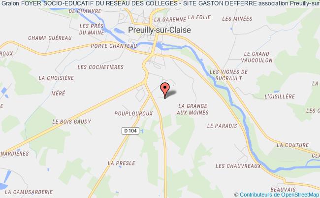 plan association Foyer Socio-educatif Du Reseau Des Colleges - Site Gaston Defferre Preuilly-sur-Claise