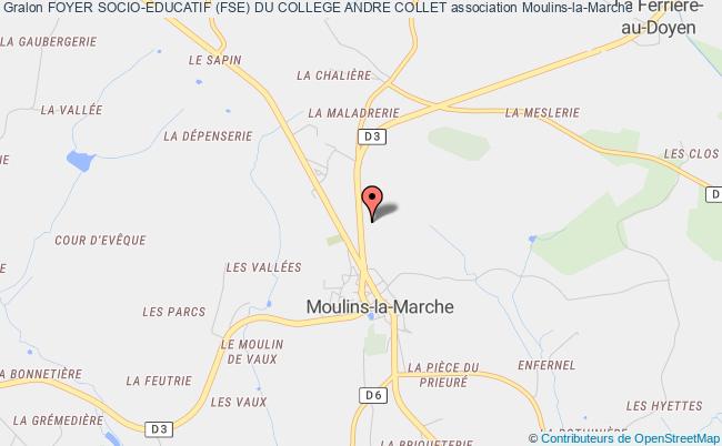 plan association Foyer Socio-educatif (fse) Du College Andre Collet Moulins-la-Marche