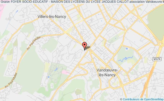plan association Foyer Socio-educatif - Maison Des Lyceens Du Lycee Jacques Callot Vandoeuvre-lès-Nancy