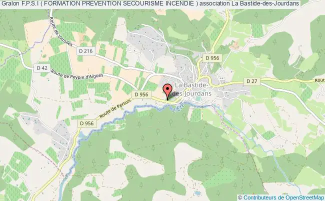 plan association F.p.s.i ( Formation PrÉvention Secourisme Incendie ) La Bastide-des-Jourdans