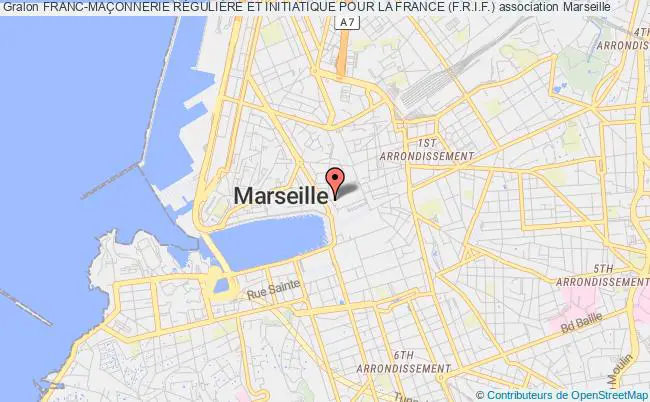 plan association Franc-maÇonnerie RÉguliÈre Et Initiatique Pour La France (f.r.i.f.) Marseille