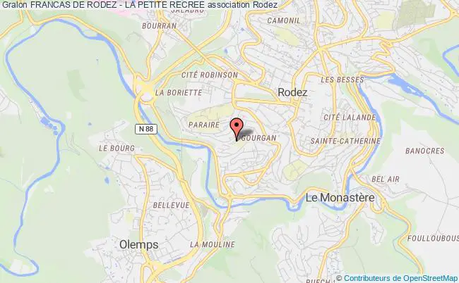 plan association Francas De Rodez - La Petite Recree Rodez