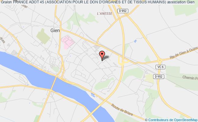 FRANCE ADOT 45 (ASSOCIATION POUR LE DON D'ORGANES ET DE TISSUS HUMAINS)