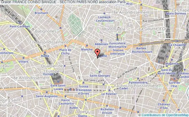 plan association France Conso Banque - Section Paris Nord Paris