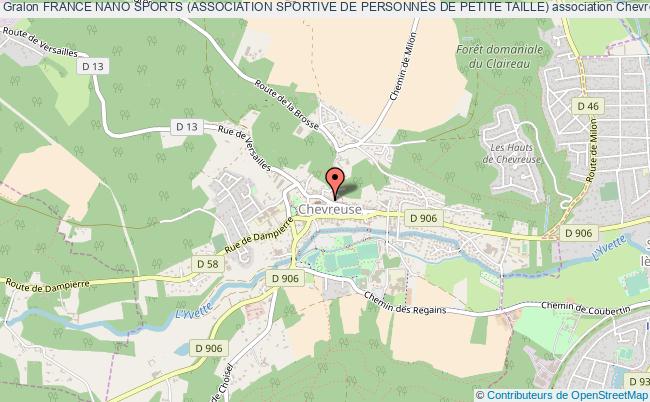 plan association France Nano Sports (association Sportive De Personnes De Petite Taille) Chevreuse