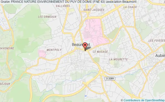 plan association France Nature Environnement Du Puy De Dome (fne 63) Beaumont