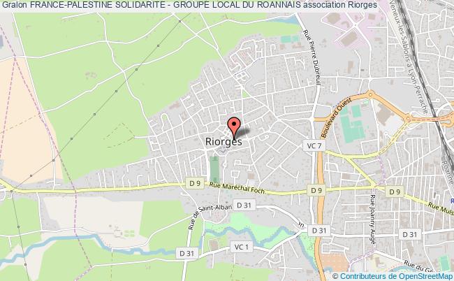 plan association France-palestine Solidarite - Groupe Local Du Roannais Riorges