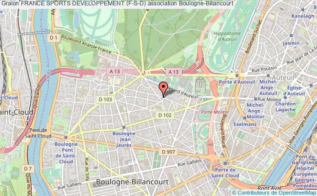 plan association France Sports Developpement (f-s-d) Boulogne-Billancourt