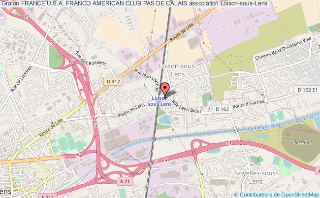 plan association France U.s.a. Franco American Club Pas De Calais Loison-sous-Lens