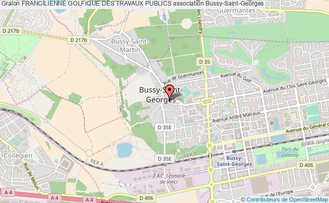plan association Francilienne Golfique Des Travaux Publics Bussy-Saint-Georges