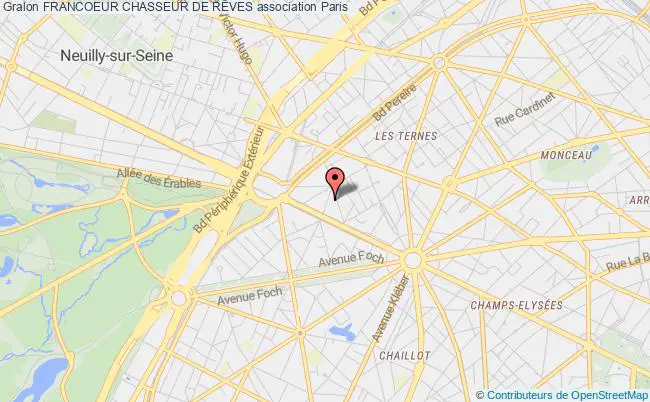 plan association Francoeur Chasseur De RÊves Paris 17e