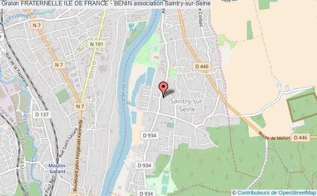 plan association Fraternelle Ile De France - Benin Saintry-sur-Seine