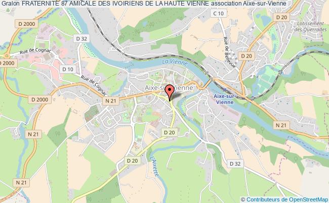plan association Fraternite 87 Amicale Des Ivoiriens De La Haute Vienne Aixe-sur-Vienne