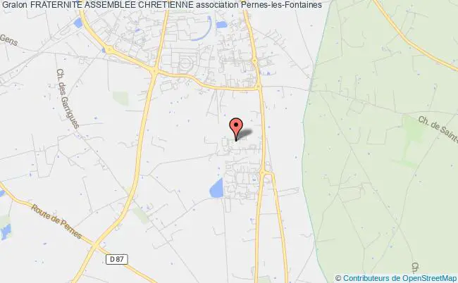 plan association Fraternite Assemblee Chretienne Pernes-les-Fontaines