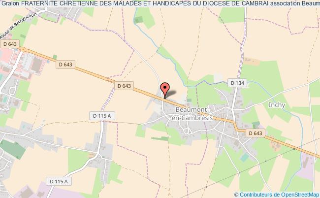 plan association Fraternite Chretienne Des Malades Et Handicapes Du Diocese De Cambrai Beaumont-en-Cambrésis