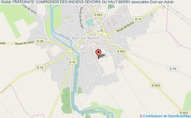 plan association Fraternite Compagnon Des Anciens Devoirs Du Haut Berry Dun-sur-Auron