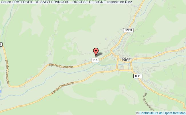 plan association Fraternite De Saint Francois - Diocese De Digne Riez