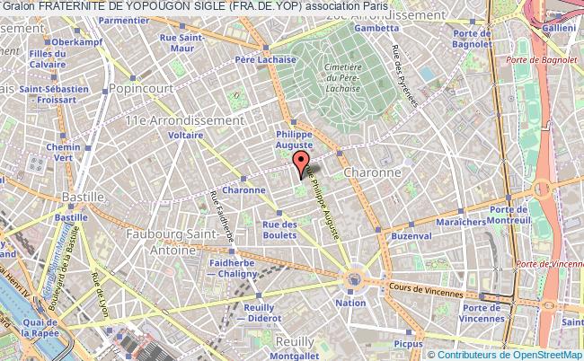 plan association Fraternite De Yopougon Sigle (fra.de.yop) Paris 11e