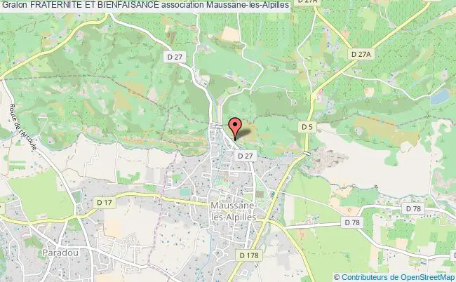 plan association Fraternite Et Bienfaisance Maussane-les-Alpilles