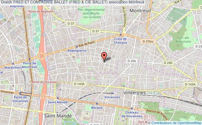 plan association Fred Et Compagnie Ballet (fred & Cie Ballet) Montreuil