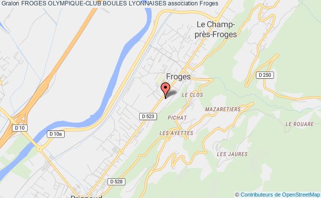 plan association Froges Olympique-club Boules Lyonnaises Froges