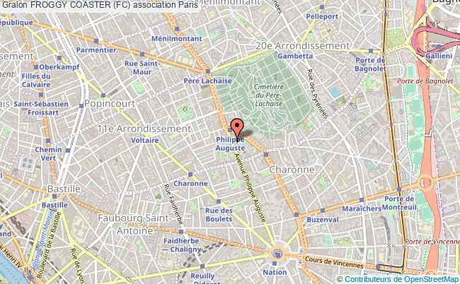 plan association Froggy Coaster (fc) Paris 11e