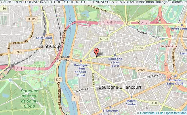 plan association Front Social: Institut De Recherches Et D'analyses Des Nouve Boulogne-Billancourt