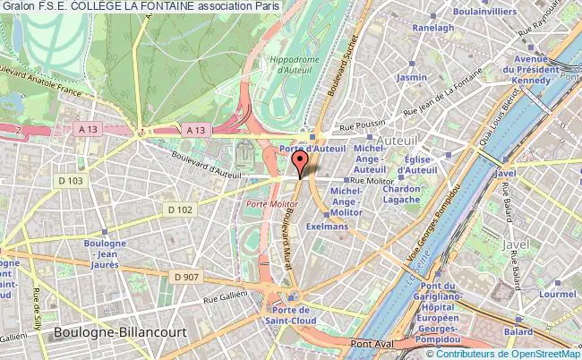 plan association F.s.e. CollÈge La Fontaine Paris