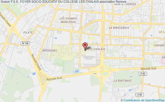 plan association F.s.e. Foyer Socio Educatif Du College Les Chalais Rennes Cedex 2