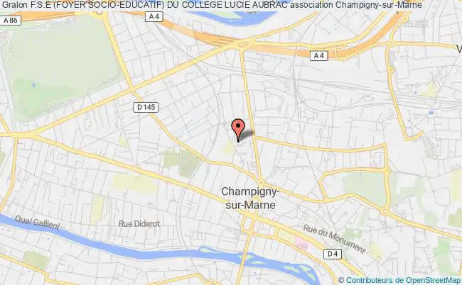 plan association F.s.e (foyer Socio-educatif) Du College Lucie Aubrac Champigny-sur-Marne
