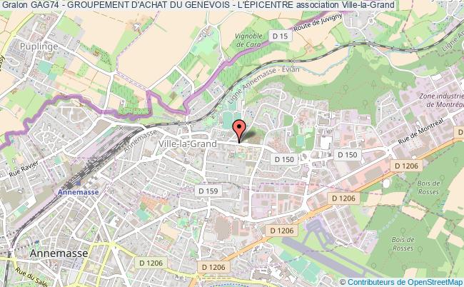 plan association Gag74 - Groupement D'achat Du Genevois - L'Épicentre Ville-la-Grand