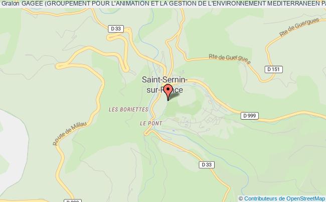 plan association Gagee (groupement Pour L'animation Et La Gestion De L'environnement Mediterraneen Par Des Ecologues) Saint-Sernin-sur-Rance