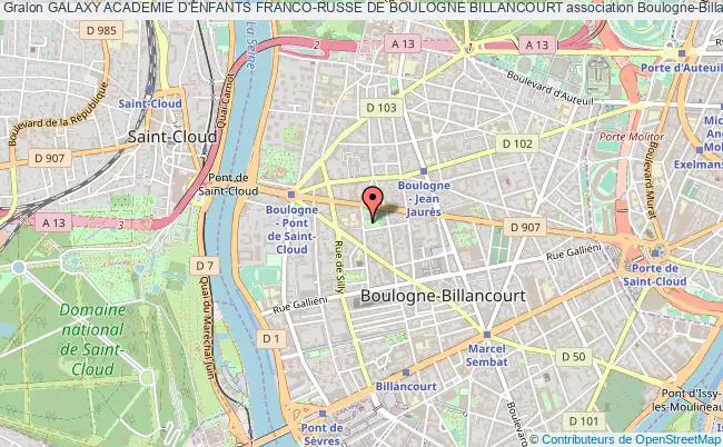 plan association Galaxy Academie D'enfants Franco-russe De Boulogne Billancourt Boulogne-Billancourt