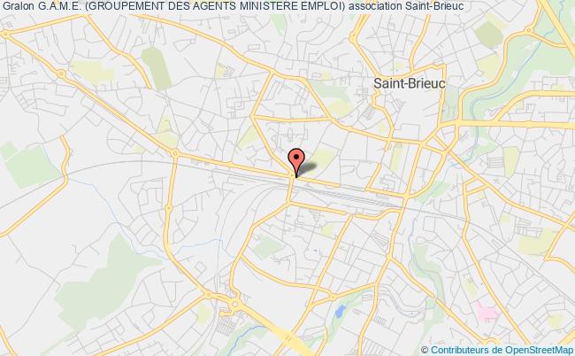 plan association G.a.m.e. (groupement Des Agents Ministere Emploi) Saint-Brieuc