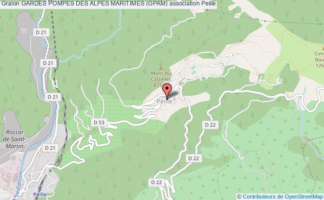plan association Gardes Pompes Des Alpes Maritimes (gpam) Peille