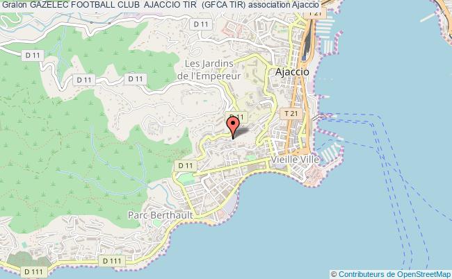plan association Gazelec Football Club  Ajaccio Tir  (gfca Tir) Ajaccio