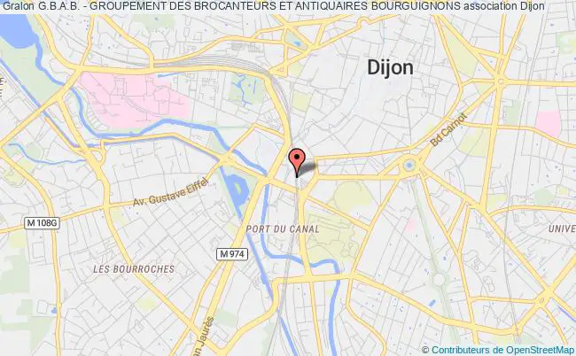 plan association G.b.a.b. - Groupement Des Brocanteurs Et Antiquaires Bourguignons Dijon Cedex