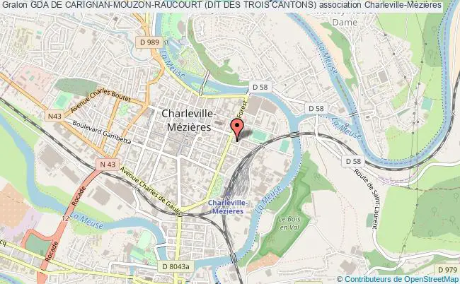 plan association Gda De Carignan-mouzon-raucourt (dit Des Trois Cantons) Charleville-Mézières