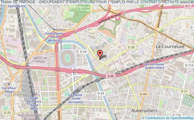 plan association Ge Partage - Groupement D?employeurs Pour L?emploi Par Le Contrat D?activite Saint-Denis
